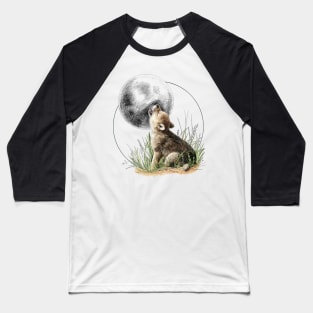 Little wolf and moon Baseball T-Shirt